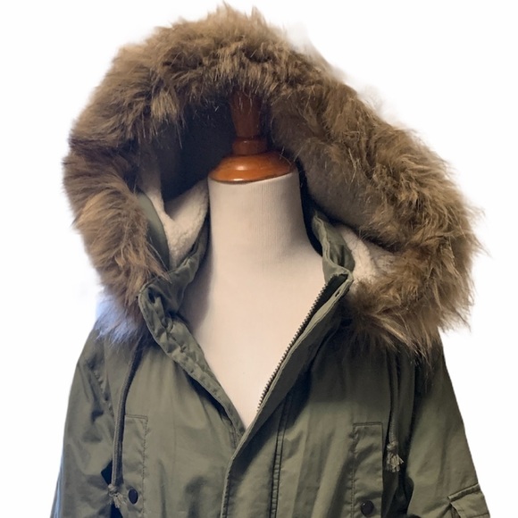 North Zone olive stadium length jacket, new - Picture 2 of 11